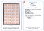ITALY - FIUME 1919 45C orange on semi-transparent paper (carta B) in MNH blk of 28