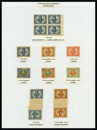 1887-1926 STOCKHOLM Local Post collection in two albums,
