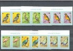 1980 Birds, complete set of six imperforate values