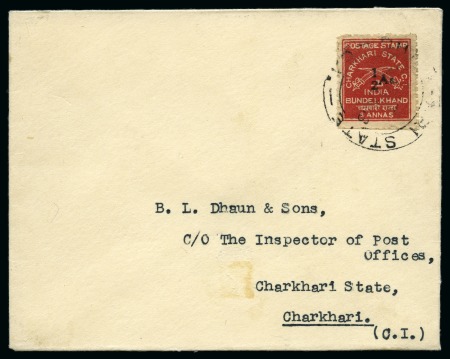1939-40 1/2a on 8a brown-red, used on typed address envelope to local Post Office official, fine and rare (SG £950)