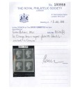 Stamp of Great Britain » 1841 1d Red 1851 1d Orange-Brown pl.119 AF-BG mint nh block of 4
