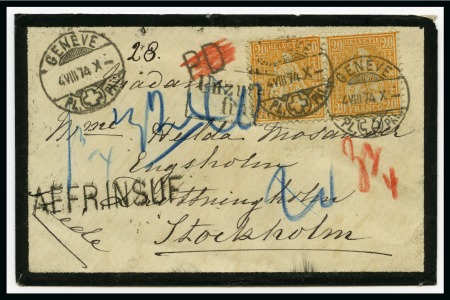Stamp of Switzerland / Schweiz » Sammlungen 1759-1921, Partie Briefe und Karten in ein Steckbuch,