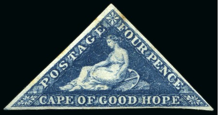 Stamp of South Africa » Cape of Good Hope 1863-64 4d Slate Blue mint og, fine to very good margins