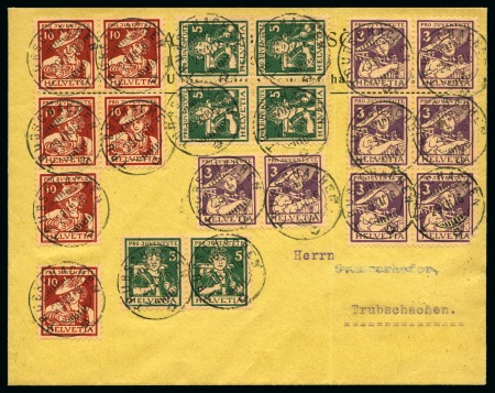 Stamp of Switzerland / Schweiz » Sammlungen 1913-54, Partie Briefe mit wertvolle PJ-Belege, diverse