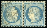 1870 20c Siège en paire TETE-BECHE obl. GC, TB, cert.