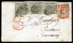 Great Britain used abroad 1875. Callao, Peru envelope