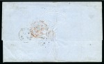 1865 Folded cover to USA franked French Colony Eagles