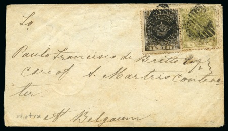 1882 (Jan) Envelope to Belgaum bearing Crown 1 1/2r and 4 1/2r