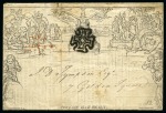 Stamp of Great Britain » 1840 Mulreadys & Caricatures 1841 Mulready lettersheet with printed advertisement for the "English and Scottish Law Fire and Life Assurance"