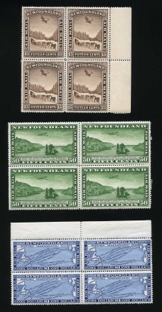 1931 Air set in mint blocks of 4 with 2 stamps from