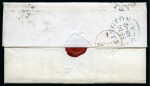 Stamp of Great Britain » 1840 1d Black and 1d Red plates 1a to 11 1842 Entire FROM SWITZERLAND carried privately to the UK and posted in London to Darlington with 1840 1d black