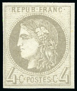 1870 4c Bordeaux gris, neuf sans ch., TB, cert. La