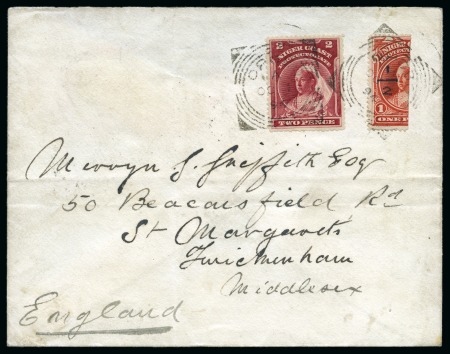 DEVONDALE: 1896 Cape of Good Hope 1/2d reply card to