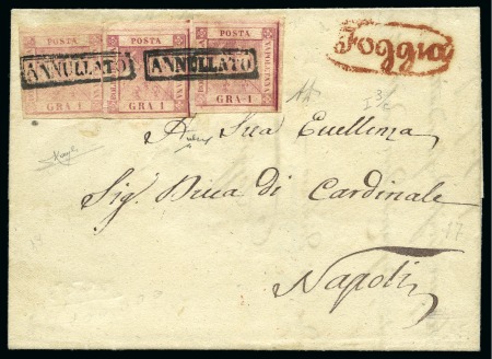 1858 1Gr CARMINE, two examples together with 1Gr rose