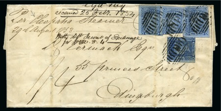 Stamp of Australia » New South Wales 1853 (Aug 29) Entire from Sydney to Scotland "Per Cleopatra"