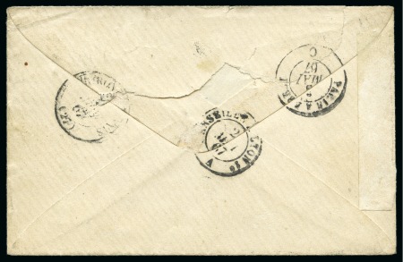 Stamp of Colonies françaises » Indochine Cachet CCH avec C gratté sur 20c Aigle en tarif militaire