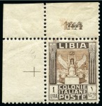 1926-1930 Pictorials 1c to 1L complete set of mint nh corner marginal singles, fresh, very fine & scarce in this quality (Sass. €24'000), cert. Colla (2017)
