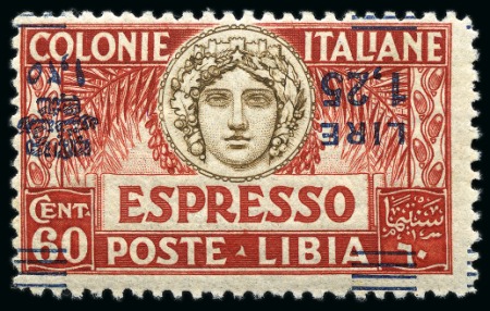 1927-33, Espress stamp 1L25 on 60c with INVERTED OVERPRINT,