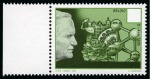 1996 Pope's visit to Poland and the Czech Republic 500L blue-green and 750L blue showing MISSING SILVER varieties