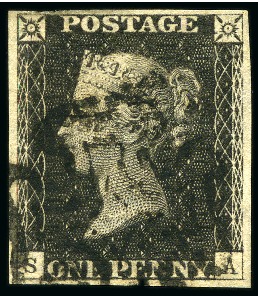 Stamp of Great Britain » 1840 1d Black and 1d Red plates 1a to 11 1840 1d Black selection of 20 used singles incl. two pl.11