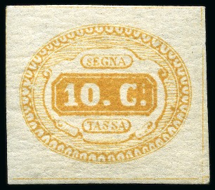 1863 Postage Due 10c Orange, never hinged, very fine,