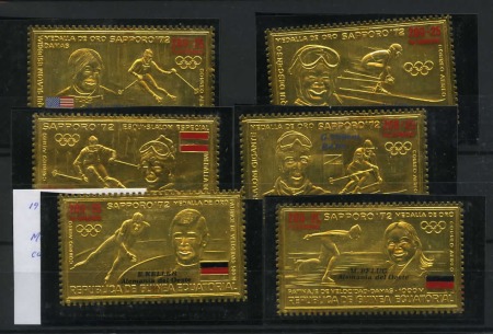 1972 Sapporo gold set of six, very fine (Michel €1'300)