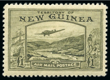 Stamp of New Guinea 1939 Bulolo Goldfields with legend AIRMAIL POSTAGE mint nh set