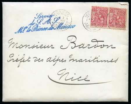 Stamp of Colonies françaises » Monaco 1899 Lettre datée du Chateau de Marchais le 4 janvier