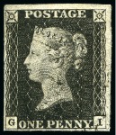 Stamp of Great Britain » 1840 1d Black and 1d Red plates 1a to 11 1840 1d Red pl.11 selection (21) from row G