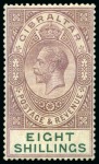 1921-27 1/2d to 8s set (incl.the SG listed shades of