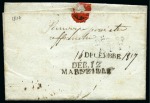 Stamp of France » Collections 1806-1832, 37 lettres avec au verso des déboursés