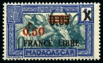 1942, Yv, 241A variété avec centre et cadre clair.