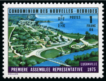 Stamp of Colonies françaises » Nouvelles-Hébrides 1976, Yv. 433a et 434a variété de la légende erronée