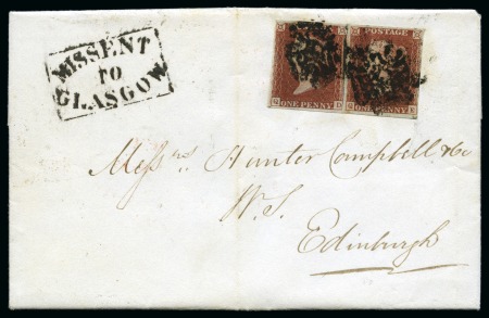 1840 1d Red pl.11 collection of 15 covers, 2 fronts & 4 pieces