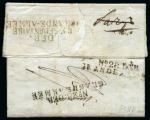 1813, Lettre de Florence avec 3 déboursés de la Grande