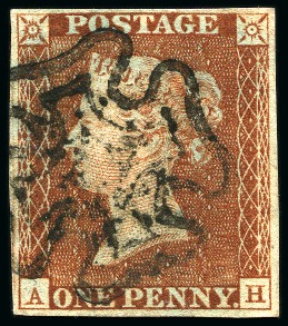1840 1d Red pl.11 AH (from the black plate) state 3 plus normal