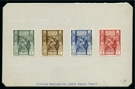 1924 Libyan Sibyl issue: Die proofs mounted on 'Officina