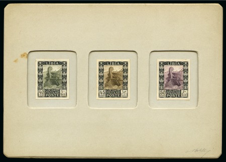 1921 Pictotial issue: Sunken die proofs mounted on