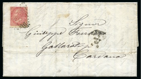 1868 Folded cover from the Italian Consulate in Montevideo