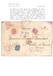 Stamp of Italy 1889 Large registered cover from Naples to St. Martin