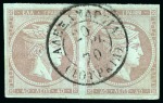 Stamp of Greece » Egyptian Levant Post Offices 1870 40L pair bearing complete nearly central ALEXANDRIA (TORKIL) cds