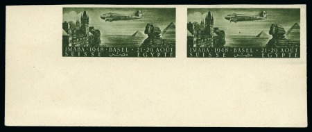 Stamp of Egypt » Commemoratives 1914-1953 1948 Imaba-Basel flight officially prepared non-franking label group