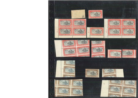 1929-44, Express stamp collection incl. cancelled back, misperfs and controls