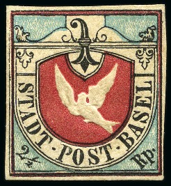 Stamp of Switzerland / Schweiz » Kantonalmarken » Basel Basler Taube in leuchtend frischen Farben und schönes