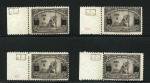 YUGOSLAVIA 1922 SURCHARGE ERROR: 15pa brown surcharged 9Din instead 8Din (4), MNH