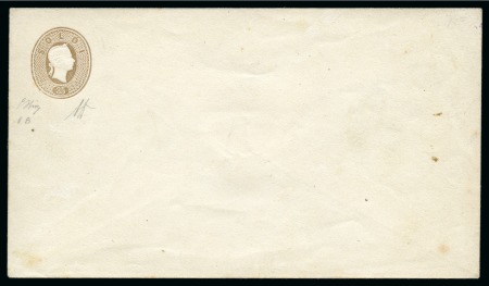 1861, interi postali, piccolo formato, I valori da 20 s., 25 s., 30 s. e 35 s., 