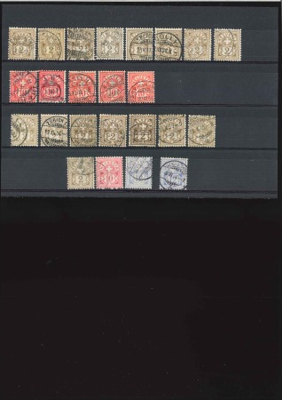 Stamp of Switzerland / Schweiz » Sammlungen 1882-1907, ZIFFERMUSTER Sammlung in einem Album