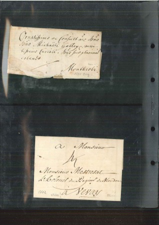Stamp of Switzerland / Schweiz » Sammlungen 1690-1880, Mehrere hunderte Vorphilabriefe und alte Amtliche Dokumente
