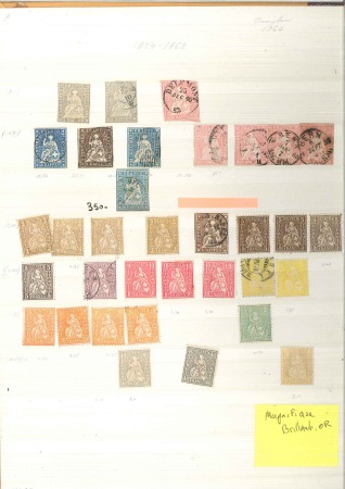 Stamp of Switzerland / Schweiz » Sammlungen 1854-1960, Reichhaltige Partie in 16 Steckbüchern,