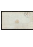 1847 5c Brown in pair tied by two red circular grids on cover from New York